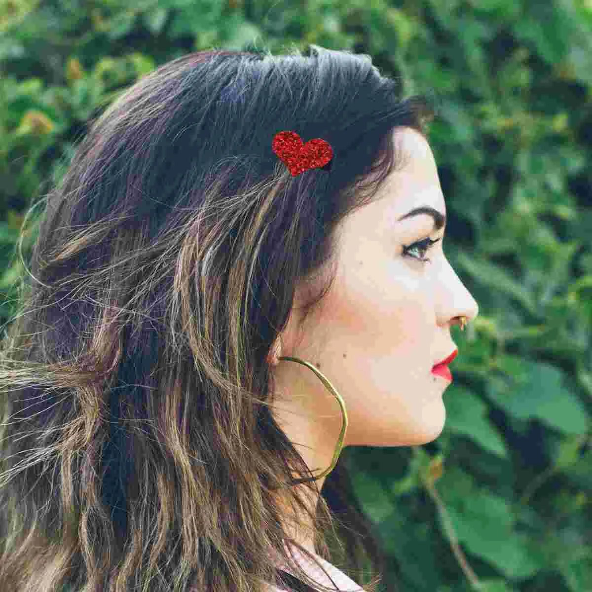Hair Claw Clips Girl Girls Heart-shaped Women Hairpins Sequin Alligator Women's