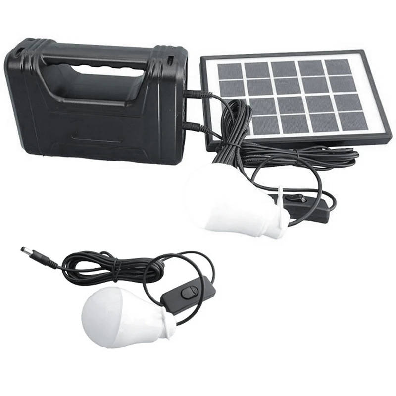 1 Set Solar Panel Light Flashlight Energy Saving Solar Light Outdoor Indoor Rechargeable LED Light