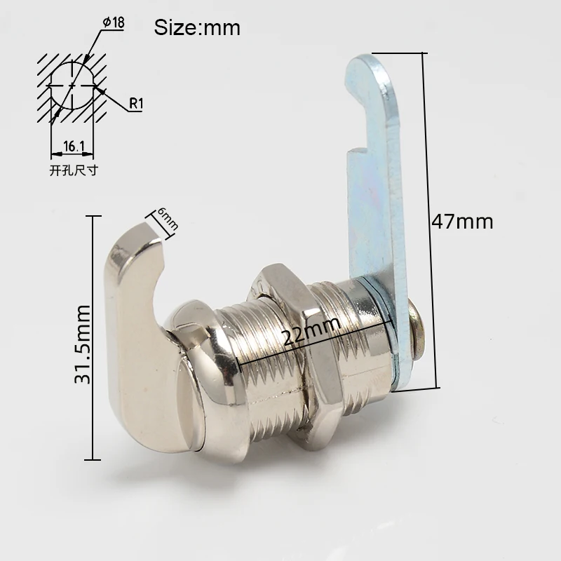 Brand New 20PCS Zinc Alloy Keyless Mailbox Cam Locks Thumb Turn Trash Can Locker Cabinet Locks Switch Equipment Locks