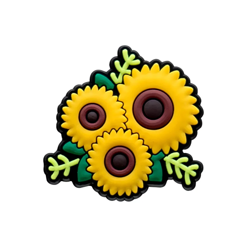 1/25 Stück gelbe Schuhanhänger, Blumen, Früchte, Stern-Schuhdekorationen, Bananen-, Birnen-, Chrysanthemen-Pins für Frauen und Mädchen, gelbe Pins – Detail 16