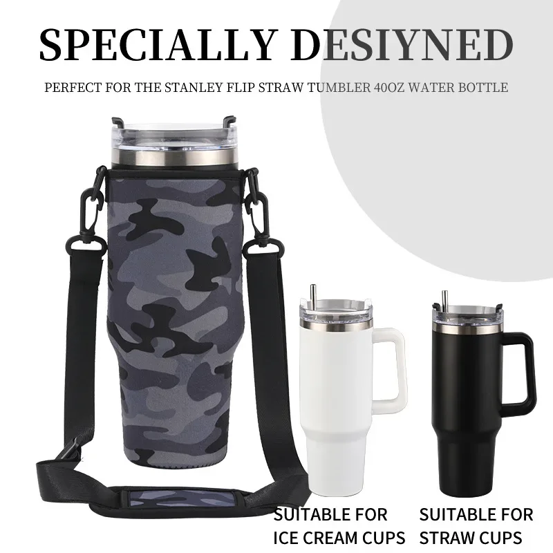 

New 40oz/30oz Ice Brave Cup Set Water Cup Set Diving Material Cup Oblique Straddle Bag for Stanley Pattern Handle Water Bottle