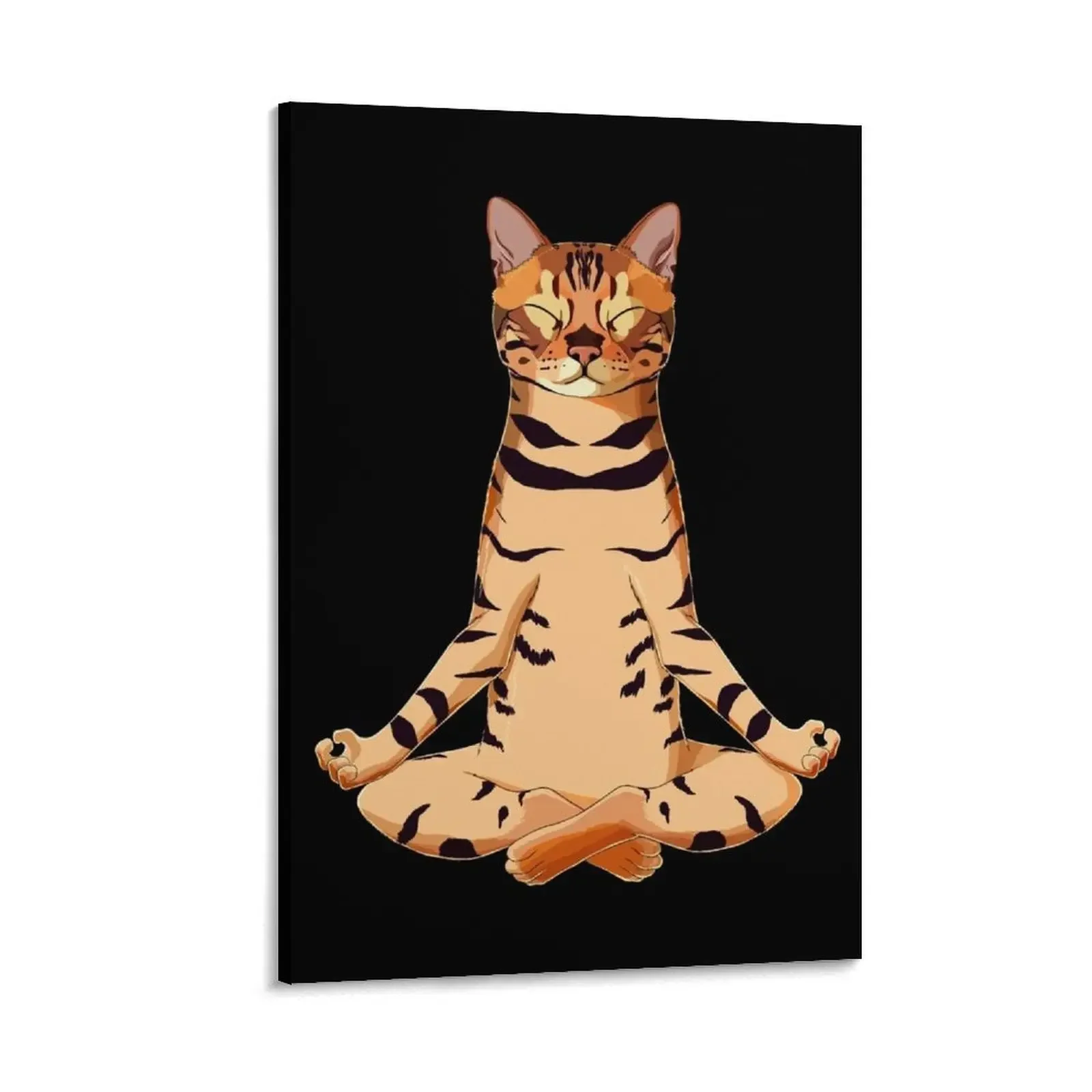

Yoga Bengal Cat Canvas Painting room decorations for girls Decoration bedroom aesthetic room decor