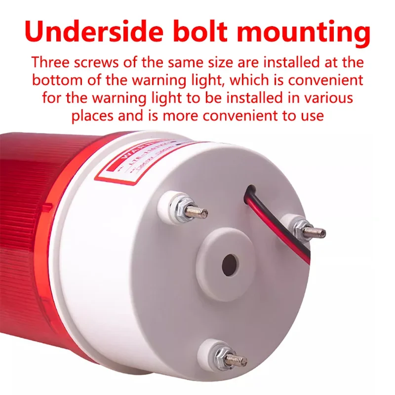 12V 24V 220V 380V Integrated Singal Warning Indicator Colorful Rotating Strobe Alarm Bell Sound And Light Flashing Light