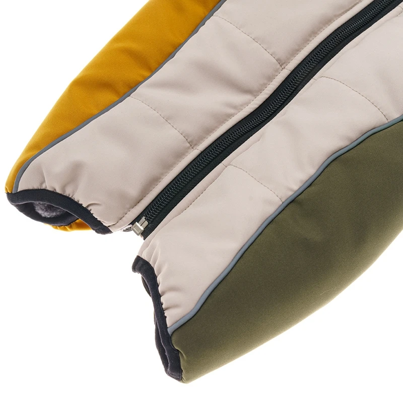 سترة مبطنة مضادة للماء للكلاب ، ملابس الكلاب الدافئة ، سحاب خلفي ، معطف جرو ، صغير ، متوسط ، كبير ، شتوي