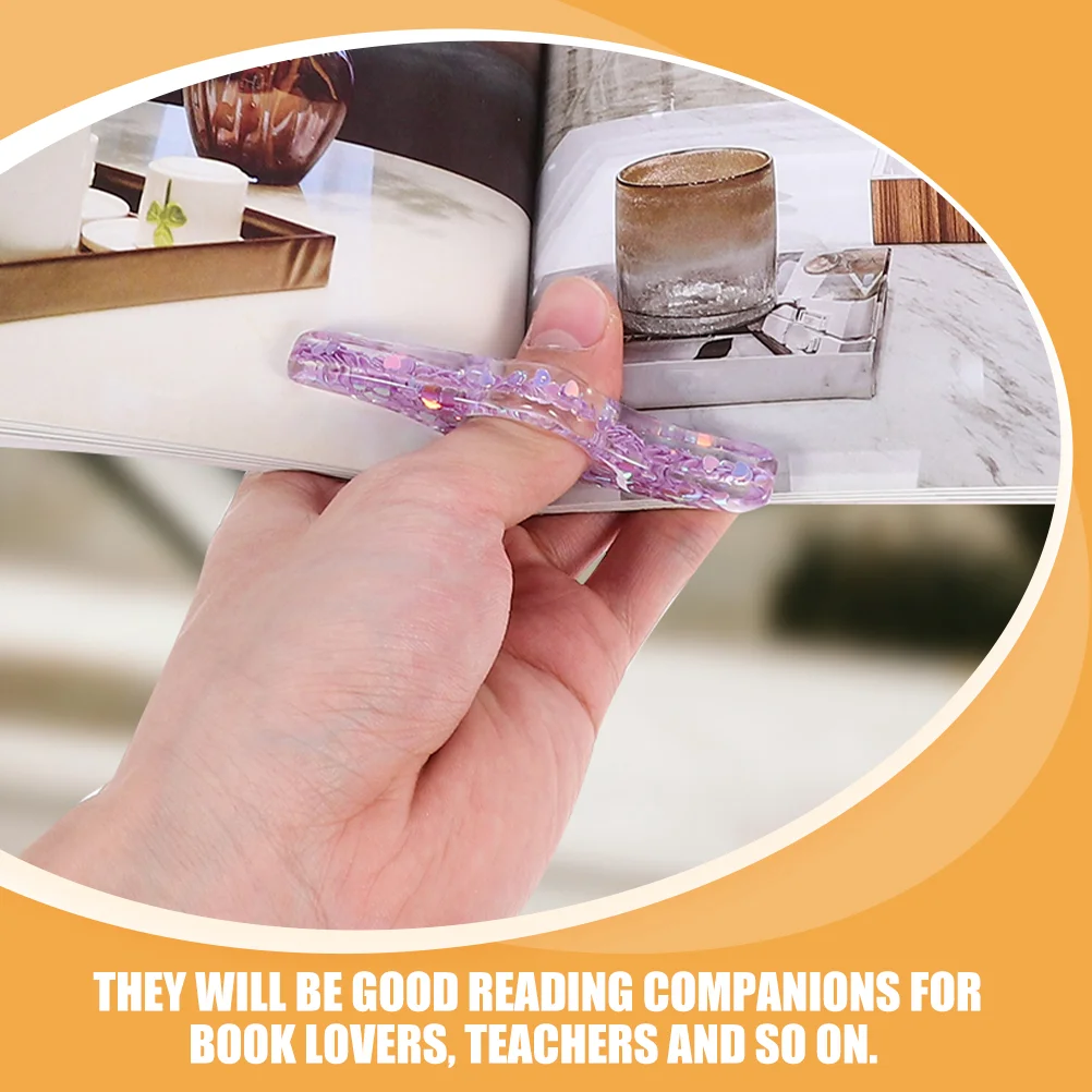 3 Pcs Ring Bookmark Bookshelves Thumb Brace Page Holder 800X330X090CM Resin Finger for Reading