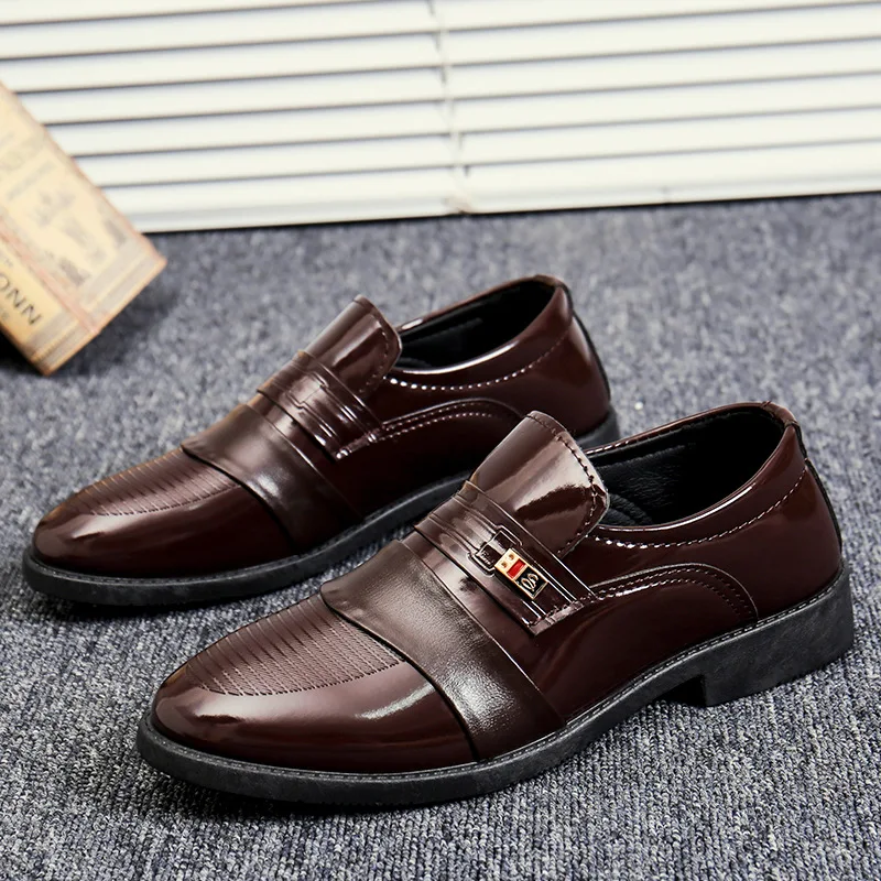 Luxury Men's Dress Shoes Elegant Mens Wedding Party High Quality Dress Shoes Social Man Dress Shoes Round Toe Office Men Loafers