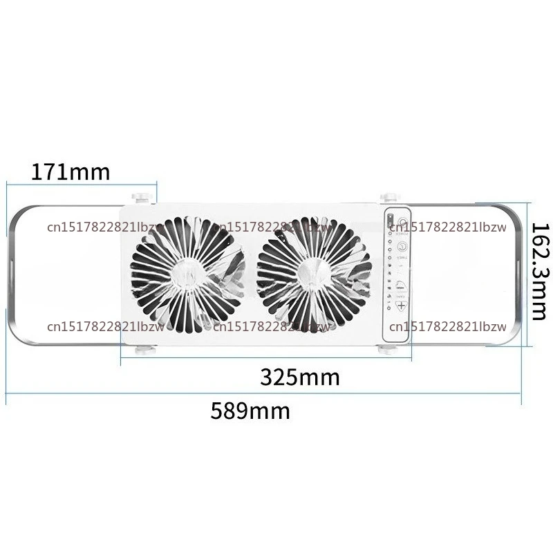 RV Roof Fan Ventilation Cooling Fan Removable Simple Installation with Switch Multipurpose 3 Meters DC Cable 12V Double Row Fan
