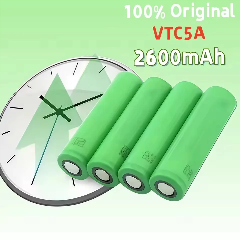Daweikala 2600mAh 3.7V -18650 VTC5 INR Li-ion - Flat Top 20A EPR Compliant, Fits RC Aircraft & Cordless Tools
