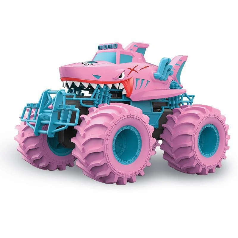 Camion monstre télécommandé pour enfants, étanche, 4 roues motrices, amphibie, voiture requin, Big Foot, Rock Crawler, jouet télécommandé pour les jeux en plein air et en eau
