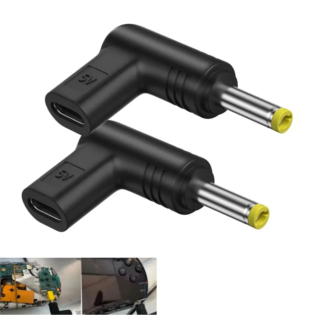 2PCSUSB C Schnellladegerät-Adapter-Anschluss 100W Typ C auf universeller Laptop-Ladegerät-Konverter für Asus Lenovo Hp Dell Acer Samsung