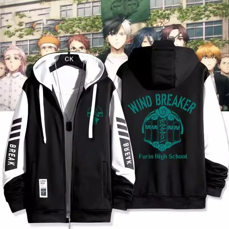 

WIND BREAKER Series Hoodies for Men Women Zip Hoodies Hooded Sweatshirt Casual Daily Coat Cosplay Daily Clothing