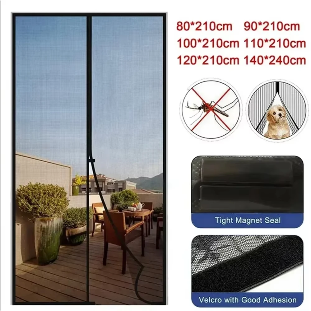 Anti Mosquito Fly Curtains For Doors Screen Magnetic Mosquito Net Door Window Automatic Closing Mesh For Kitchen Living Room
