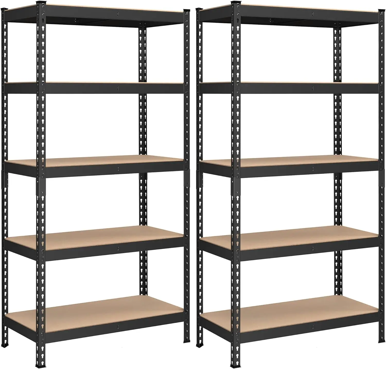 

5-Tier Storage Shelves,Set of 2 Garage Storage,Boltless Assembly,Adjustable Shelving Units,17.7x35.4x70.9Inches,Load 1922lb Each