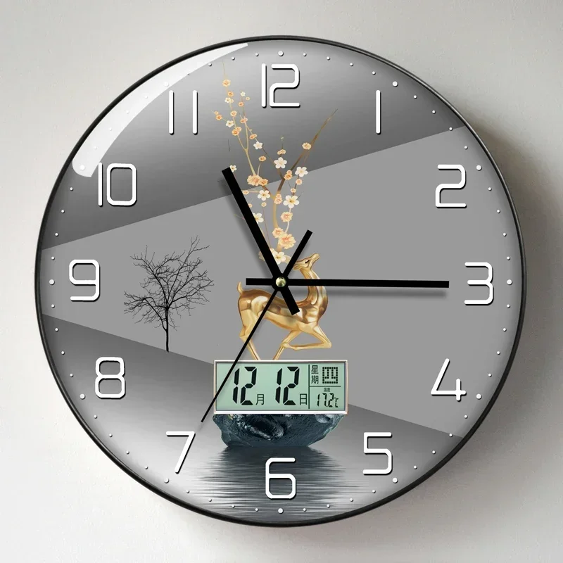 Design Minimalist Clock Wall Digital Vintage Interior Cartoon Cartoon Restaurant Wall Watch Chinese Reloj De Home Decoration