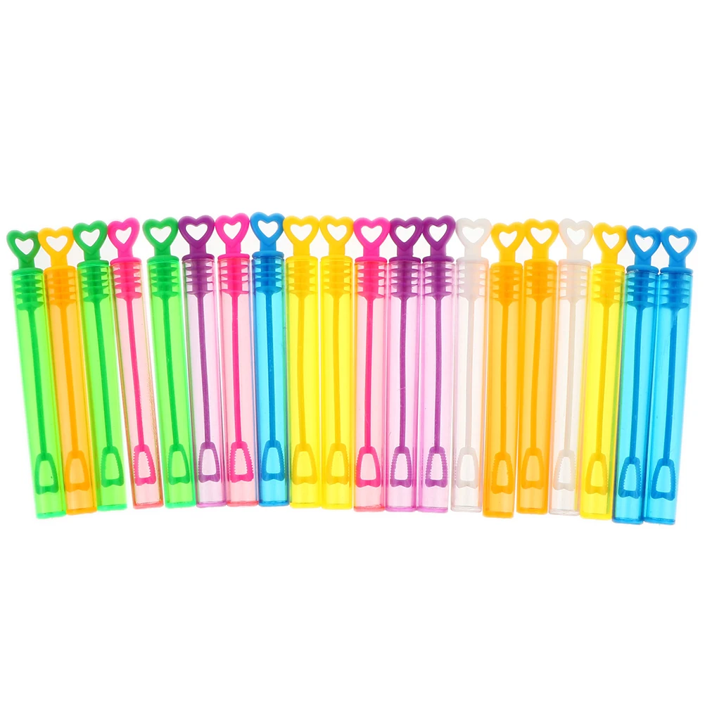 30 peças garrafas vazias mini baguinhas de festa recarregáveis em forma de coração festa infantil bolhas de sopro ao ar livre