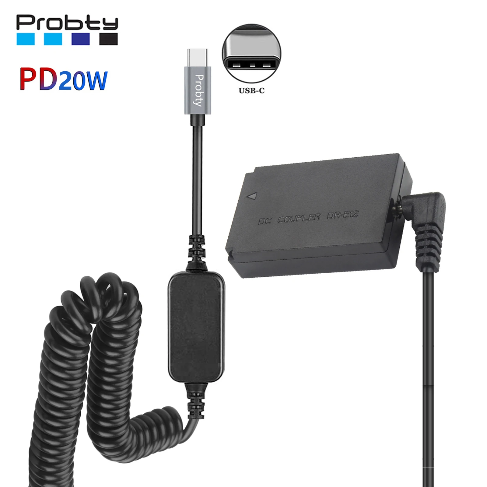 LP-E12 LPE12 ACK-E12 DR-E12 imitacja baterii i DC Power Bank TYPE-C kabel ładowarka do canona EOS M M2 M10 M50 M100 M200