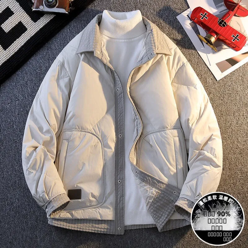 

Men's Winter Jaet New National Stand 90 White Du down ort Puffer Jaet Student Sle Faionable Urban Outerwear