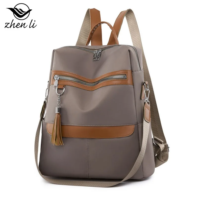 

2026 женская сумка большой вместимости, новый рюкзак из ткани Оксфорд с кисточками, модная сумка на плечо для девочек, школьная сумка унисекс, оптовая продажа