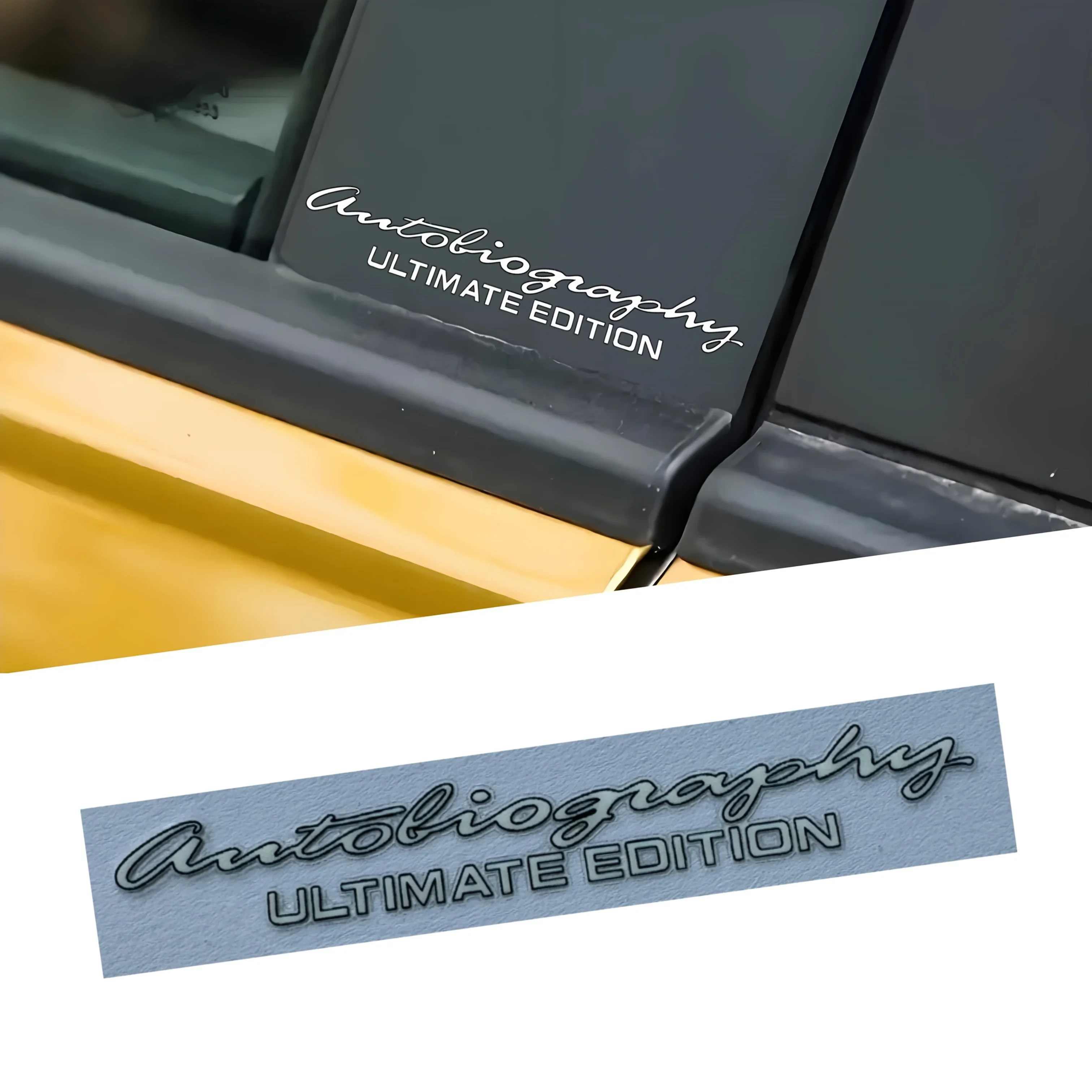 2PC Autobiography Ultimate Car Logo Badge Decal dla SUV Sedan Exterior
