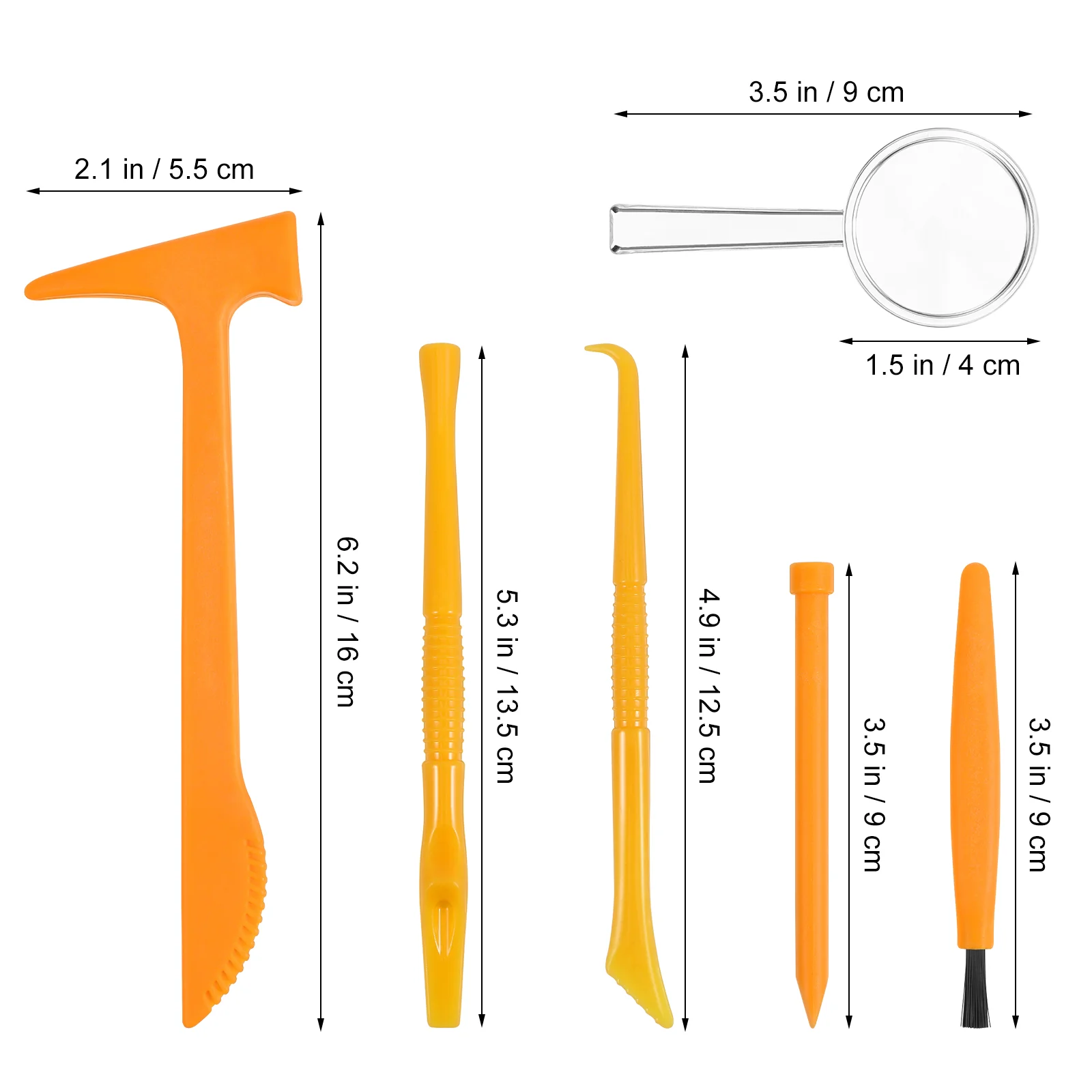 3 conjuntos de kit de ferramentas de escavação para crianças, brinquedos de escavação, martelo de plástico, escova, pedras preciosas, kit de escavação, conjunto de ferramentas arqueológicas