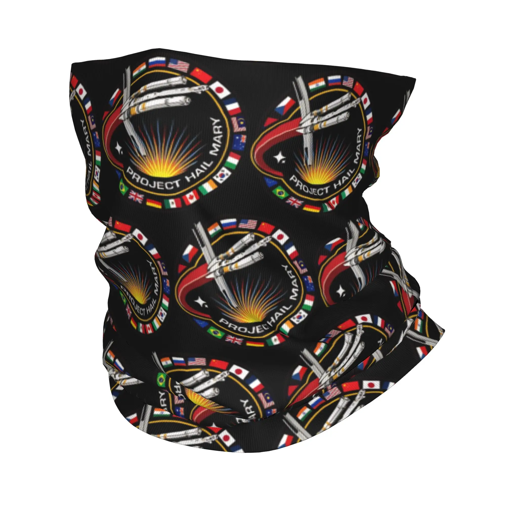 Project Hail Mary  Bandana Neck Gaiter Printed Mission Patch With Countries Mask Scarf Multi-use Face Mask Fishing Unisex Adult