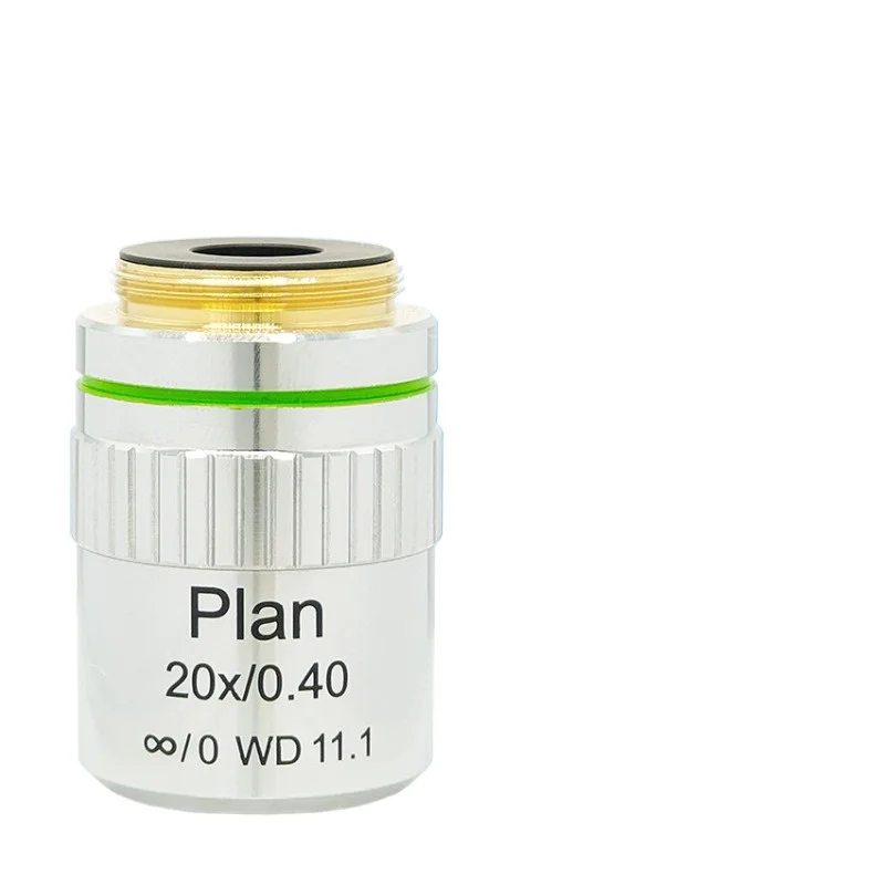 Objectif achromatique parfocal 45 mm pour infrarouge proche, grossissement 20x, filetage standard RMS