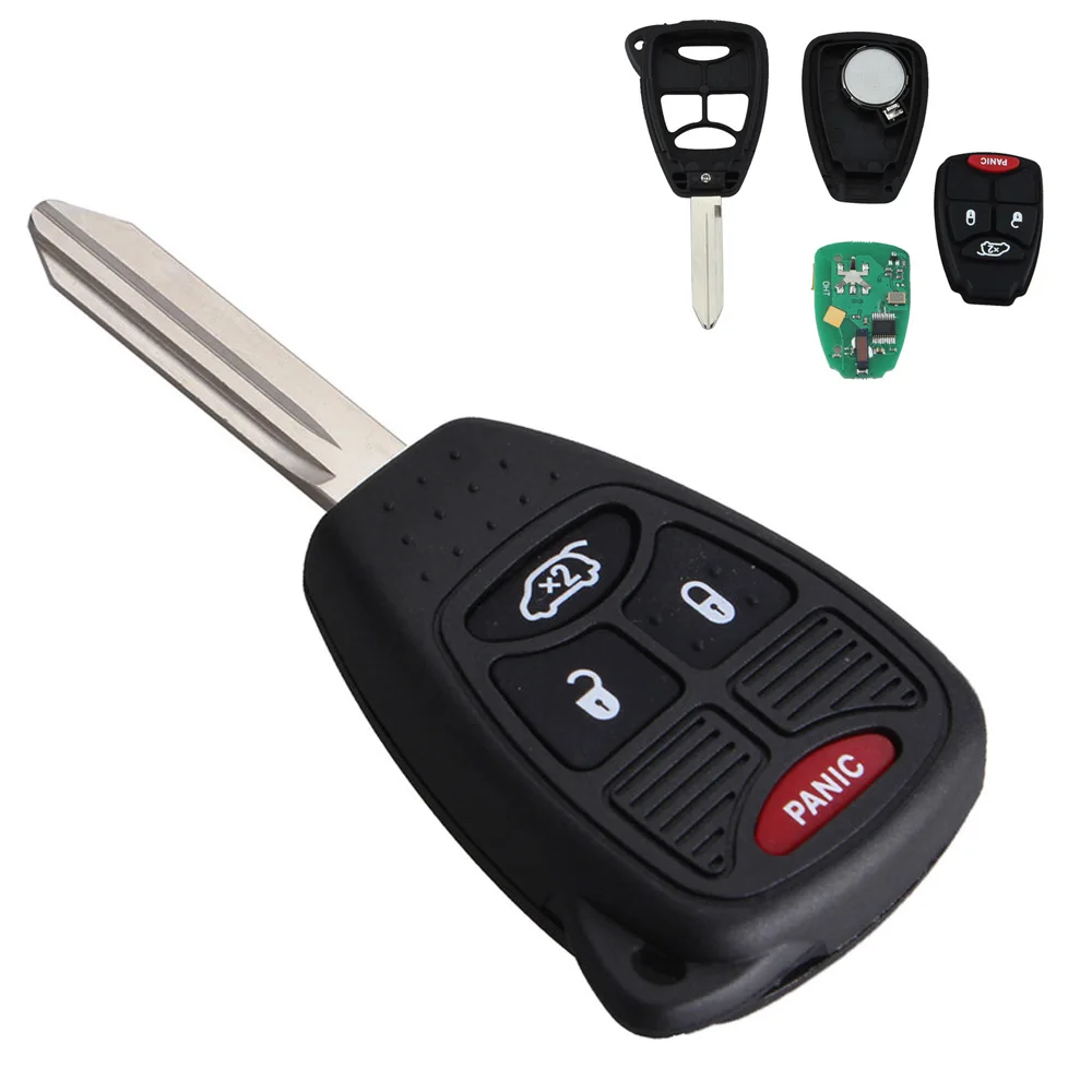 

315MHz 3 Buttons Uncut Remote Head Vehicle Auto Key Keyless Entry Combo Transmitter Fob OHT692427AA Fit for Chrysler / Dodge