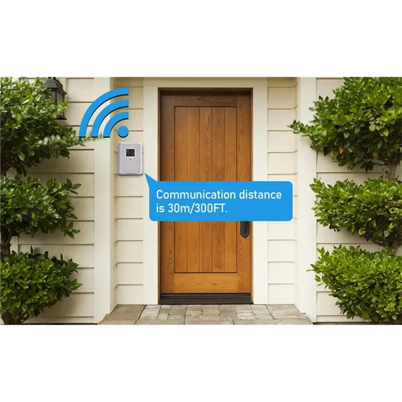 AA84 Wireless Weather Station Clock Real-Time Warning Device For Home/Office Alexa/Google Home