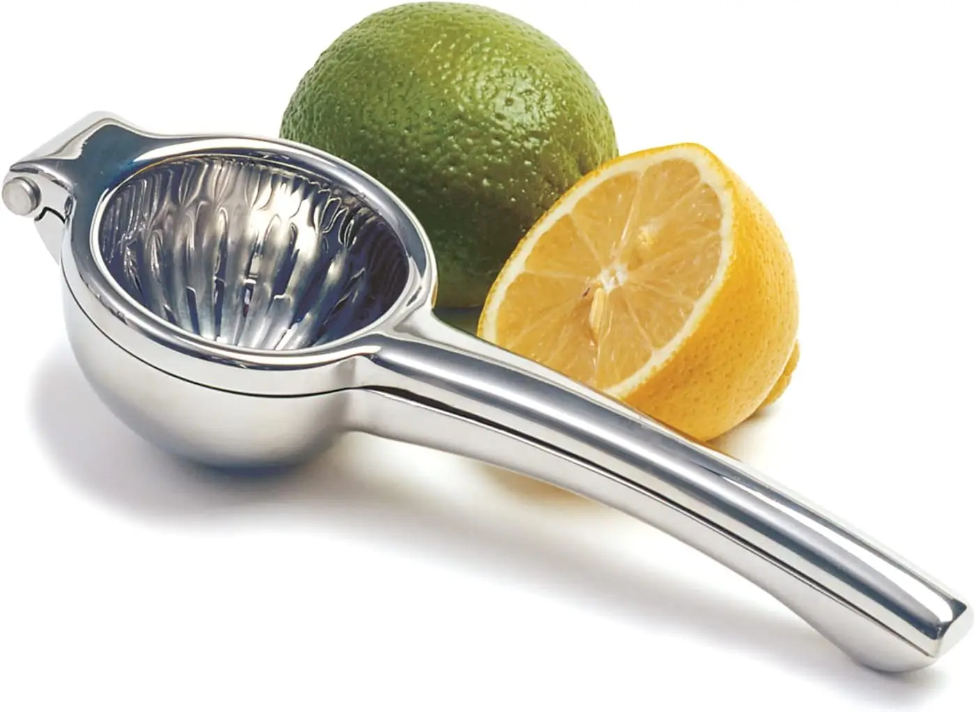 

Stainless Steel Citrus Press Juicer - Extra Long Handles, Professional Weight, Dishwasher Safe