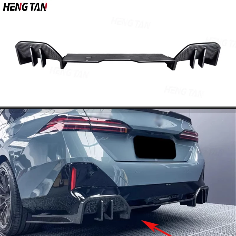 For BMW 5 Series G60 G68 Car Rear Bumper Lip Diffuser Spoiler Carbon Fiber Parts Upgrade Body kit Car Accessories