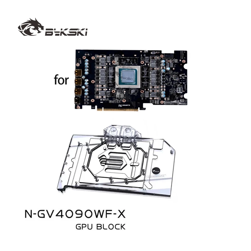 Bykski Water Block for GIGABYTE GeForce RTX4090 WINDFORCE 24G GPU Card /Prevent Corrosion / Dense Waterways N-GV4090WF-X