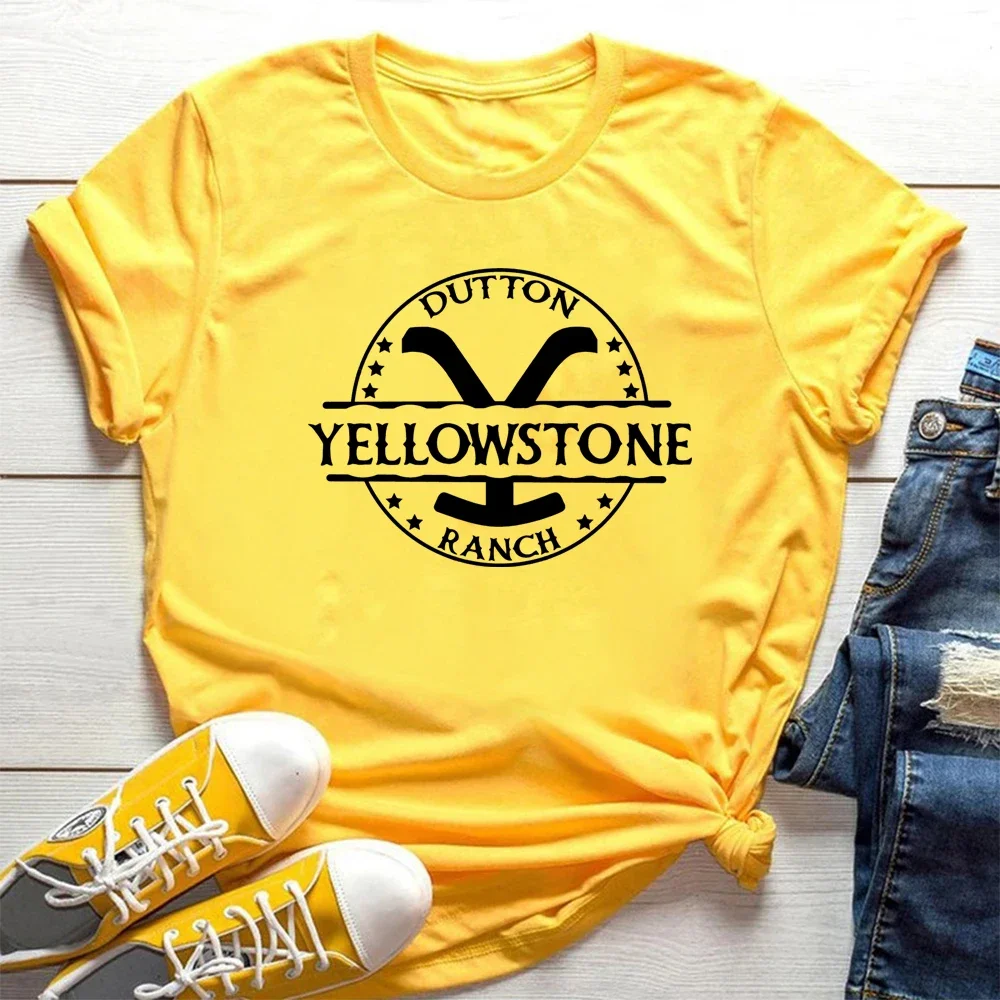 ريترو يلوستون تي شيرت يلوستون داتون مزرعة قميص مزق ويلر قصيرة الأكمام تيز خمر برنامج تلفزيوني مستوحاة المشجعين القمم القوطي #4