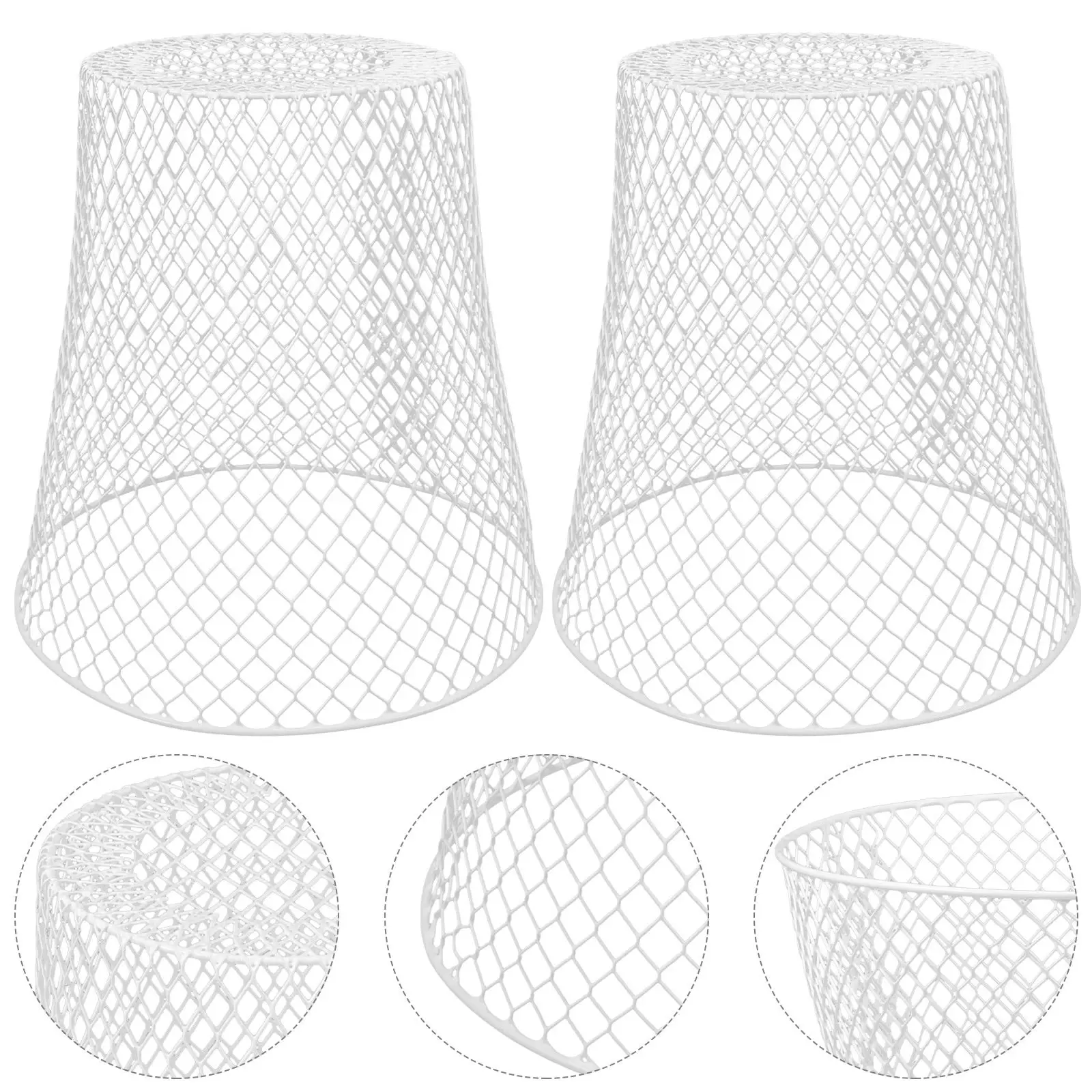 

2 шт. Защитная сетка для растений, прочная многоразовая железная крышка-клетка для цветочных горшков, защитный чехол для садовых растений для использования на улице