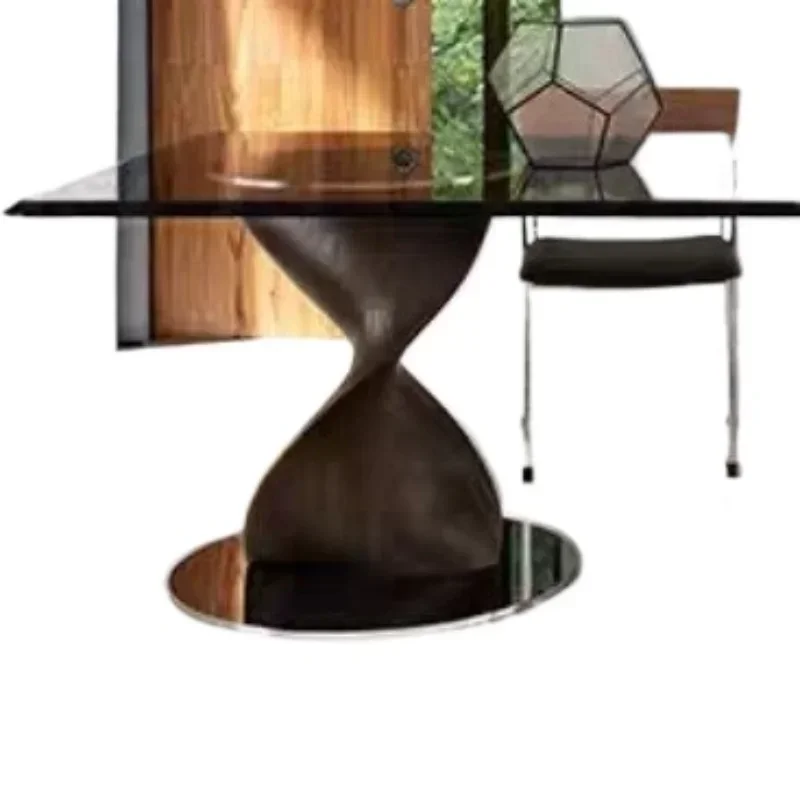 Black walnut, Scandinavian design, carousel wood grain, home living room dining table