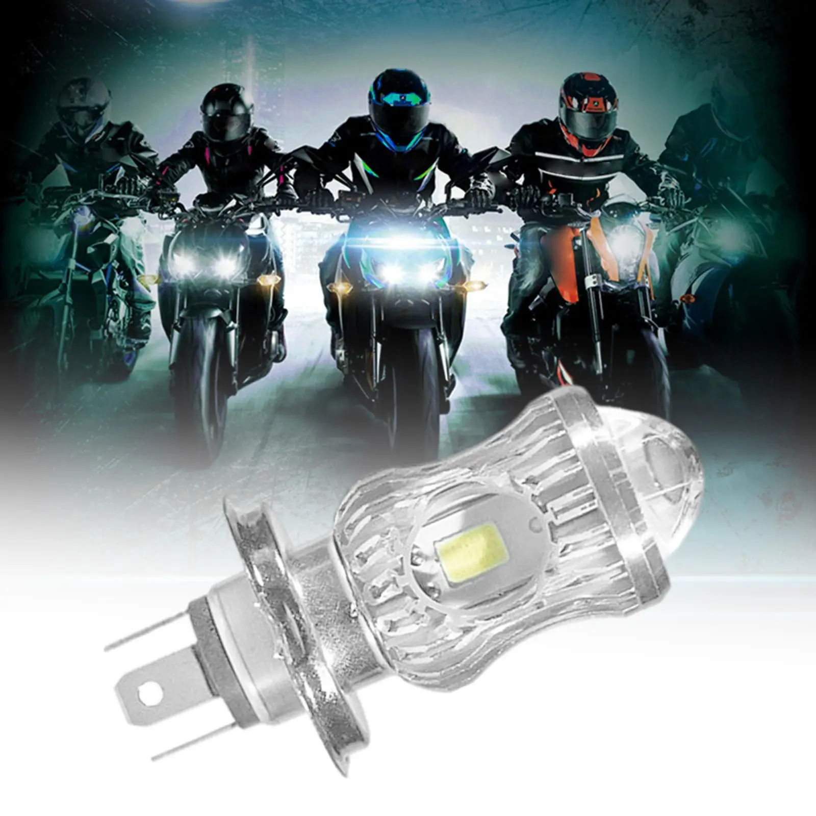 H4 LED المصباح دراجة نارية لمبات عالية الإضاءة ثنائي اللون أصفر أبيض الطيران الألومنيوم 6000K IP68 للسكوتر 12 فولت 24 فولت #2