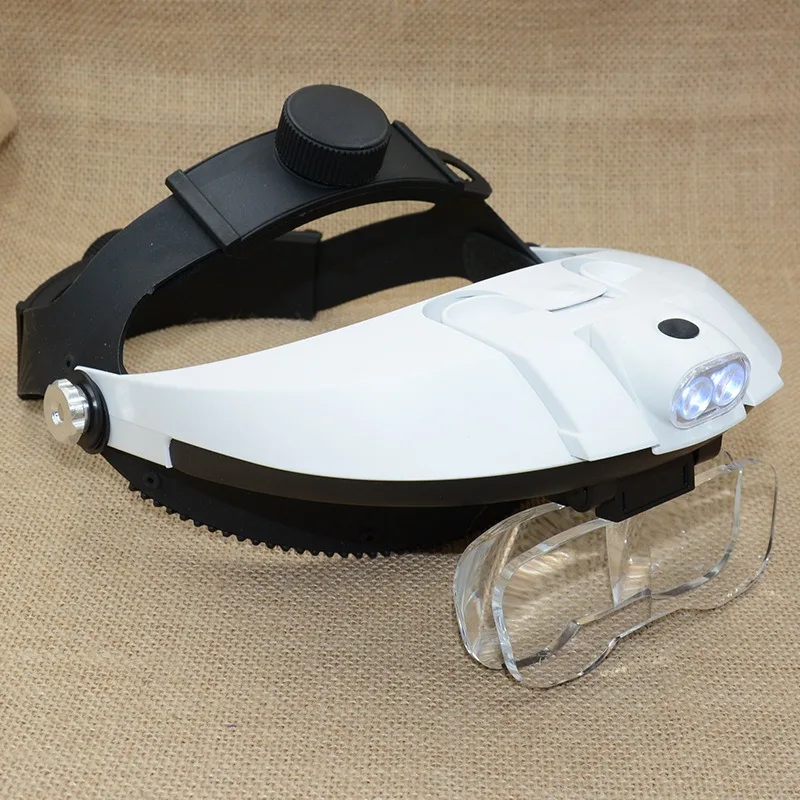 

1X 1.5X 2X 2.5X 3.5X Lens LED Headband Magnifier Professional Magnifying Glasses For Jewelry Loupe Watch Electronic Repair Loupe