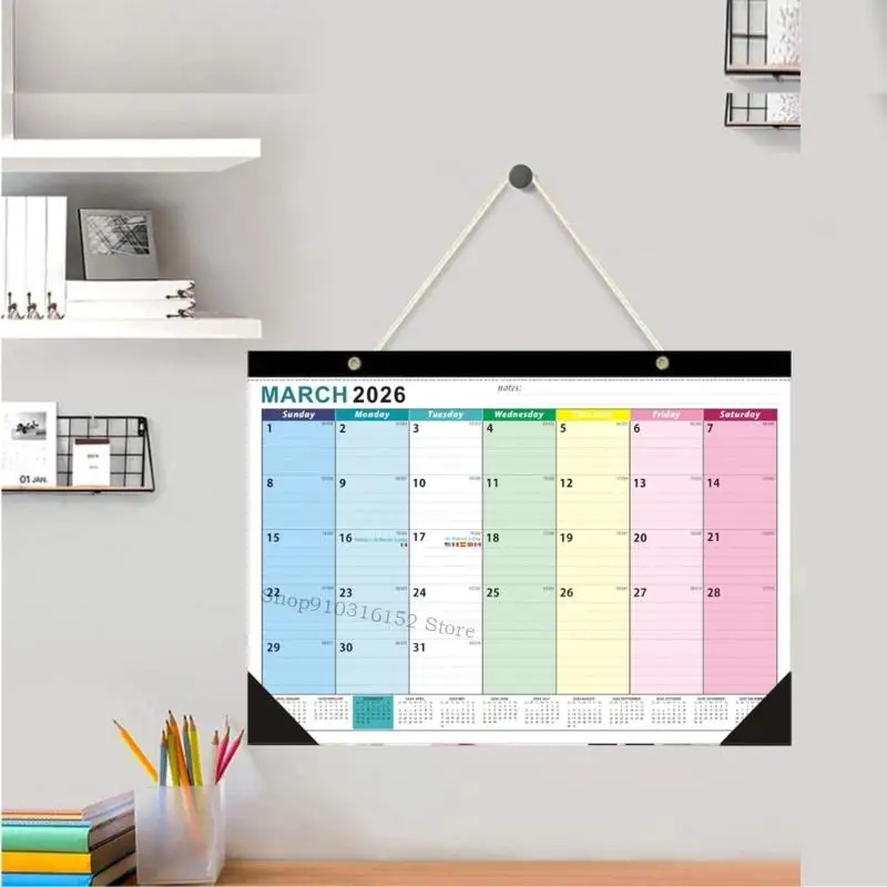 2026-2027 Wall Calendar Planner Office Hanging Monthly Calendar Planner 18 Month Calendar from Jan 2026 to June 2027