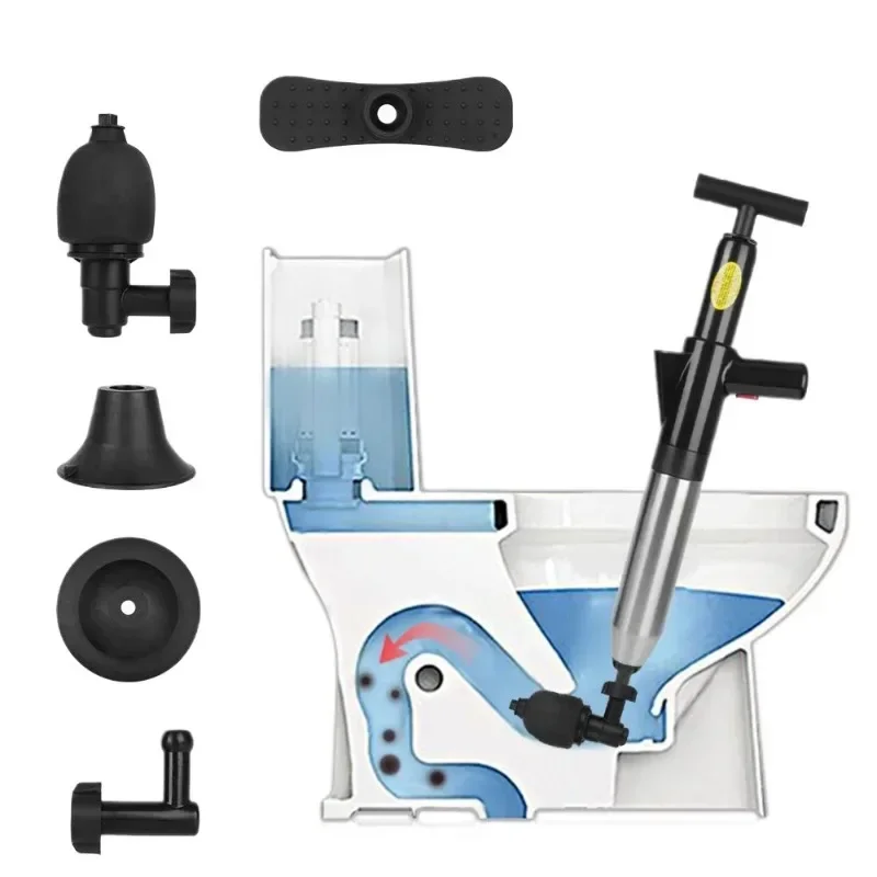 

Sewer Pipe Unblocker High Pressure Drain Plunger Air Drain Blaster Toilet Plunger Dredge Clog Remover Household Cleaning Tool