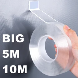 5/10M Nano Tape nastro biadesivo nastri adesivi impermeabili riutilizzabili trasparenti cucina pulibile bagno 1mm di spessore