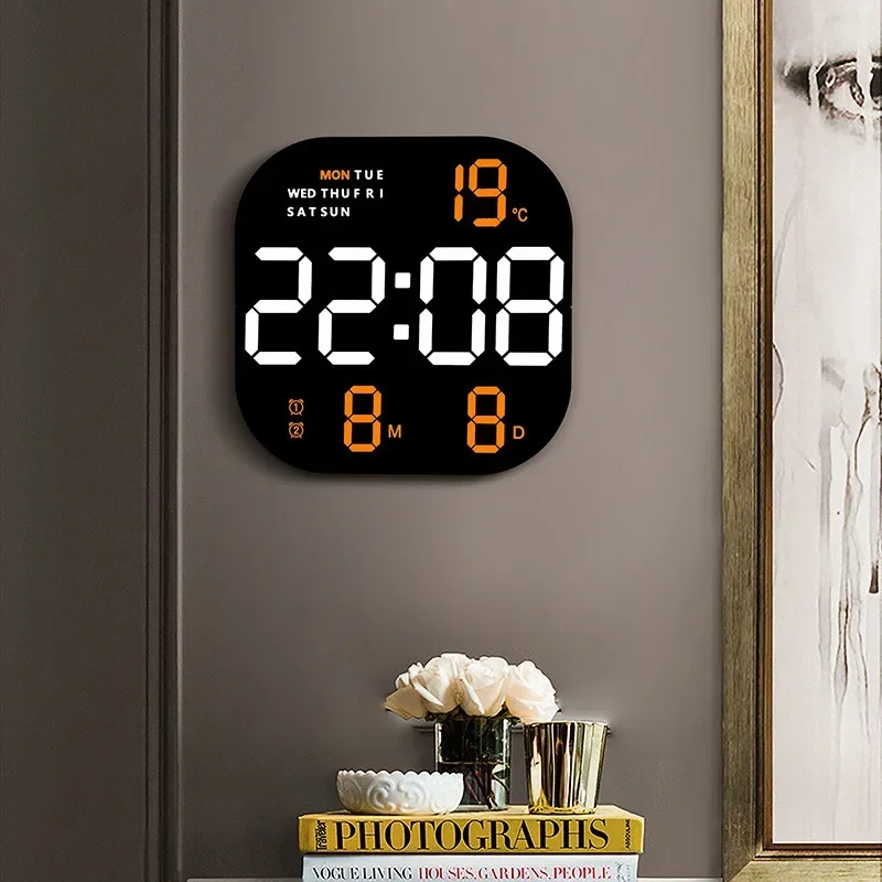 

Digital Wall Clock Timer LED Modern Design Wall Clocks Living Room Decoration Calendar Electronic Watch Home Decor Alarms Clock