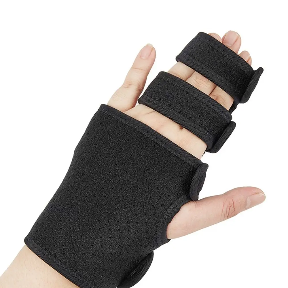 Adjustable Double Fingers Splint Left/Right Straightening Finger Protector Night Support Locking Stabilizer Wrap