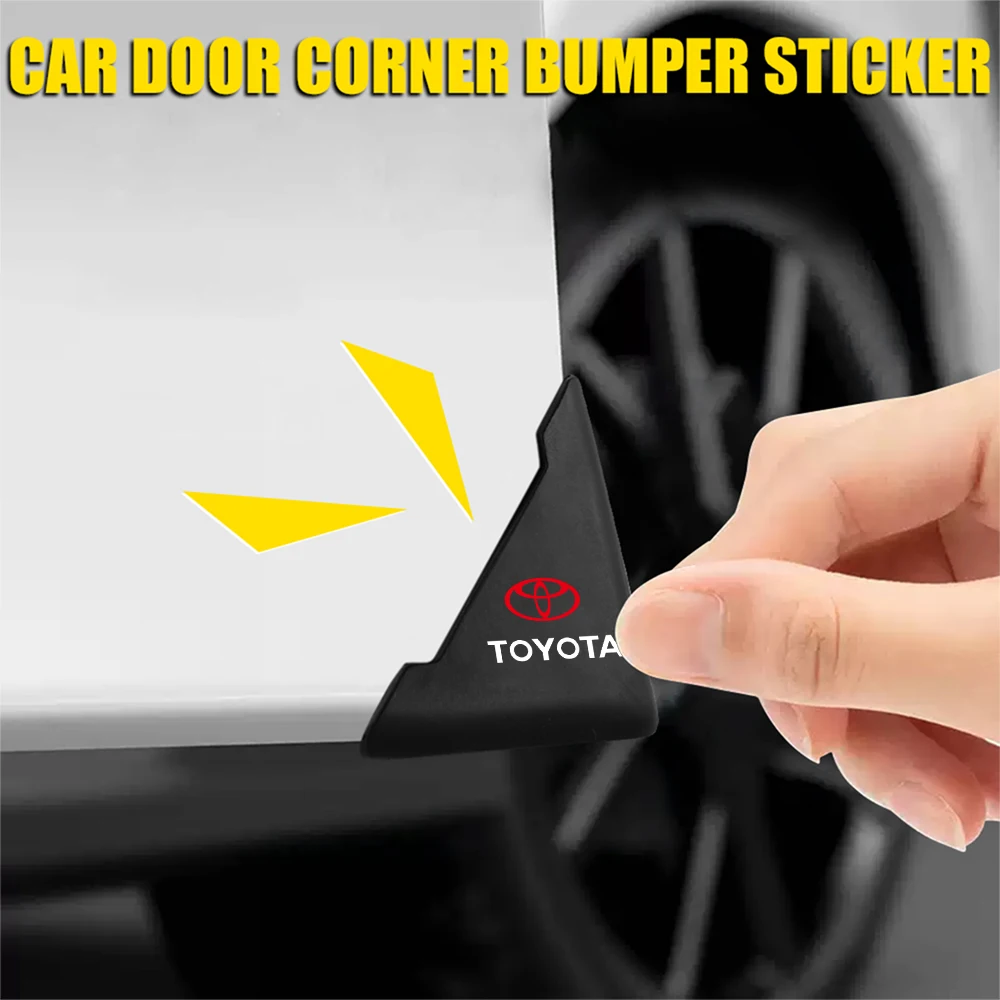باب السيارة زاوية غطاء الزاوية الوفير تحطم خدش حامي ملصق لتويوتا فورتشنر Chr فيرسو هايس Trd كورولا بريوس ميراي #2