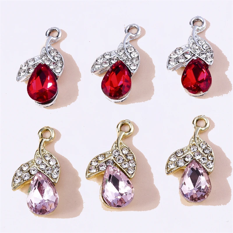 

Duarte 20Pcs/Lot Cute Crystal Alloy Tree Leaf Charms Pendants for Jewelry Making DIY Earrings Necklaces Bracelets Accessories