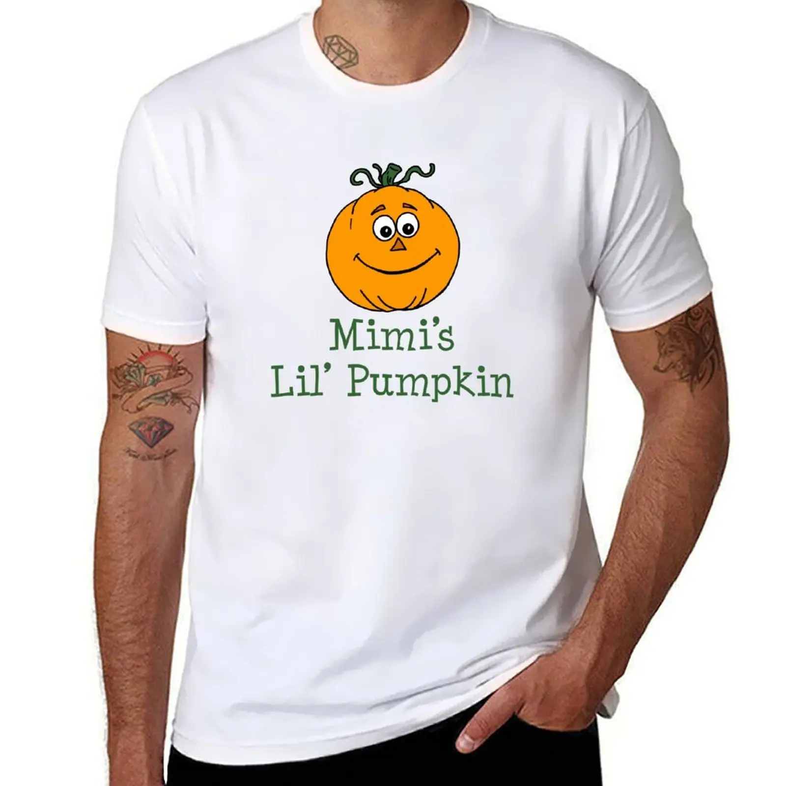 

Mimi's Little Pumpkin Featuring Cartoon, Smiling Pumpkin T-Shirt cotton tshirt 100% graphic t shirts for man T-shirt
