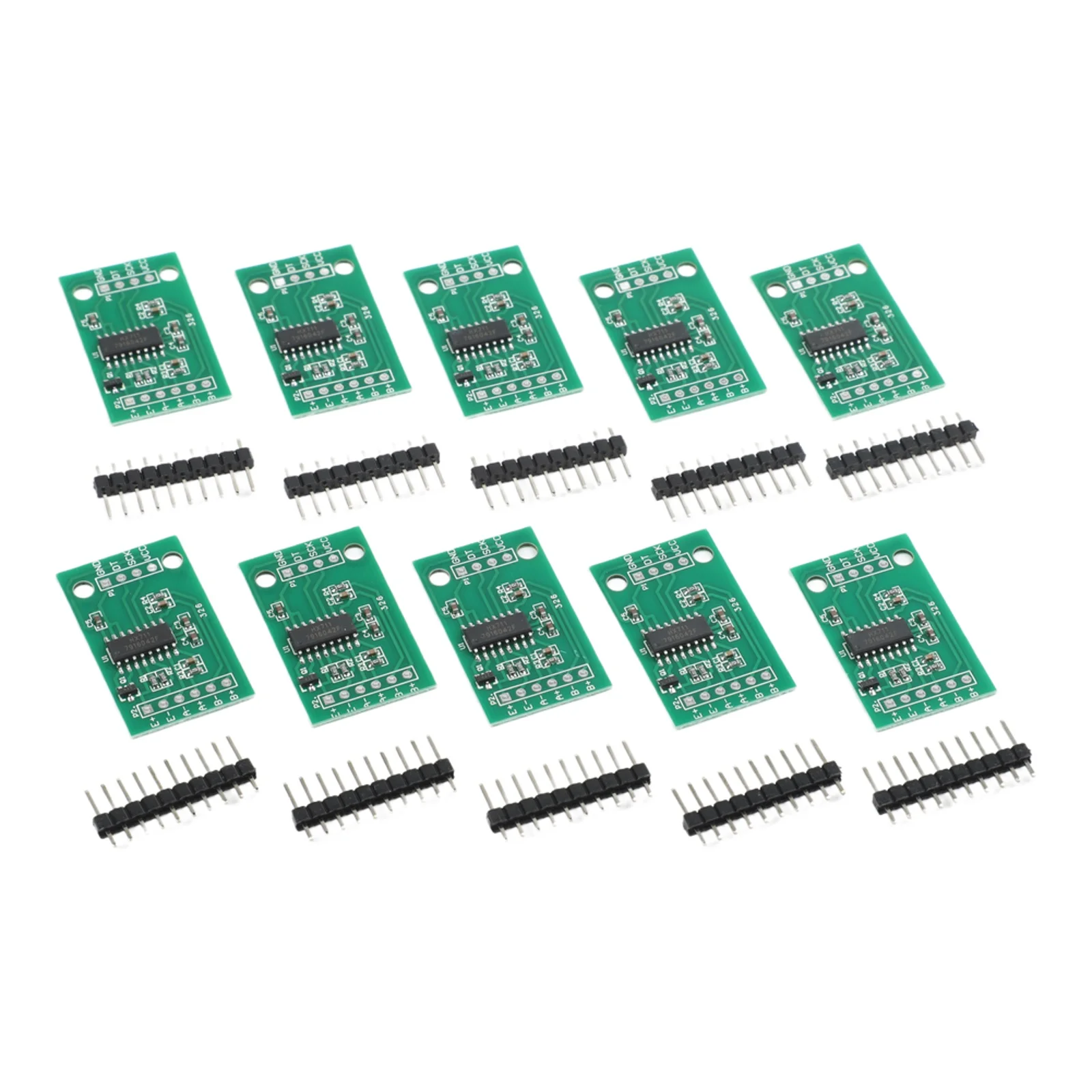 10PCS HX711 Load Cell Module 24 Bit For ADC Dual Channel Weight Sensor With Programmable Gain For Arduino DIY Electronic Project