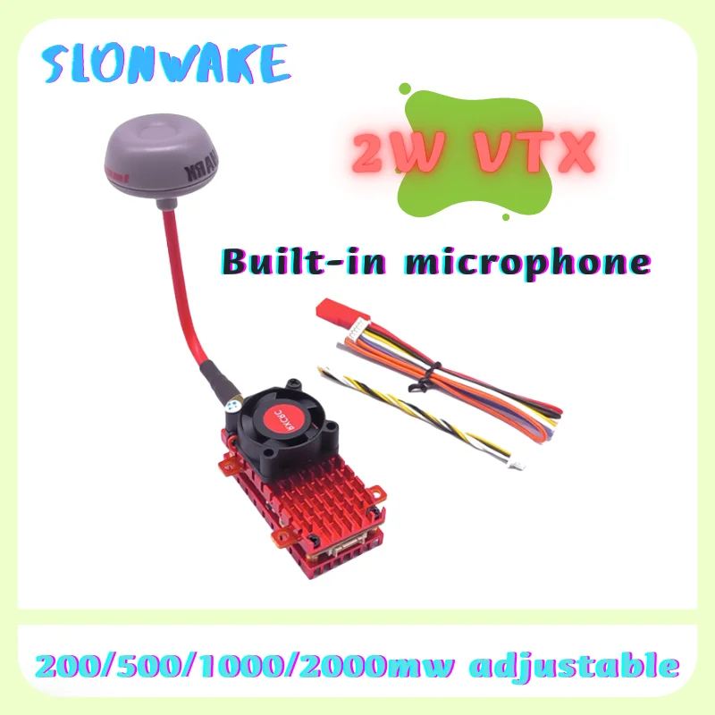 範囲 5.8G 2W FPV ワイヤレストランスミッター内蔵マイク 20Km 以上および 2.1mm CMOS 1200TVL fpv カメラ RC 遊びドローン用