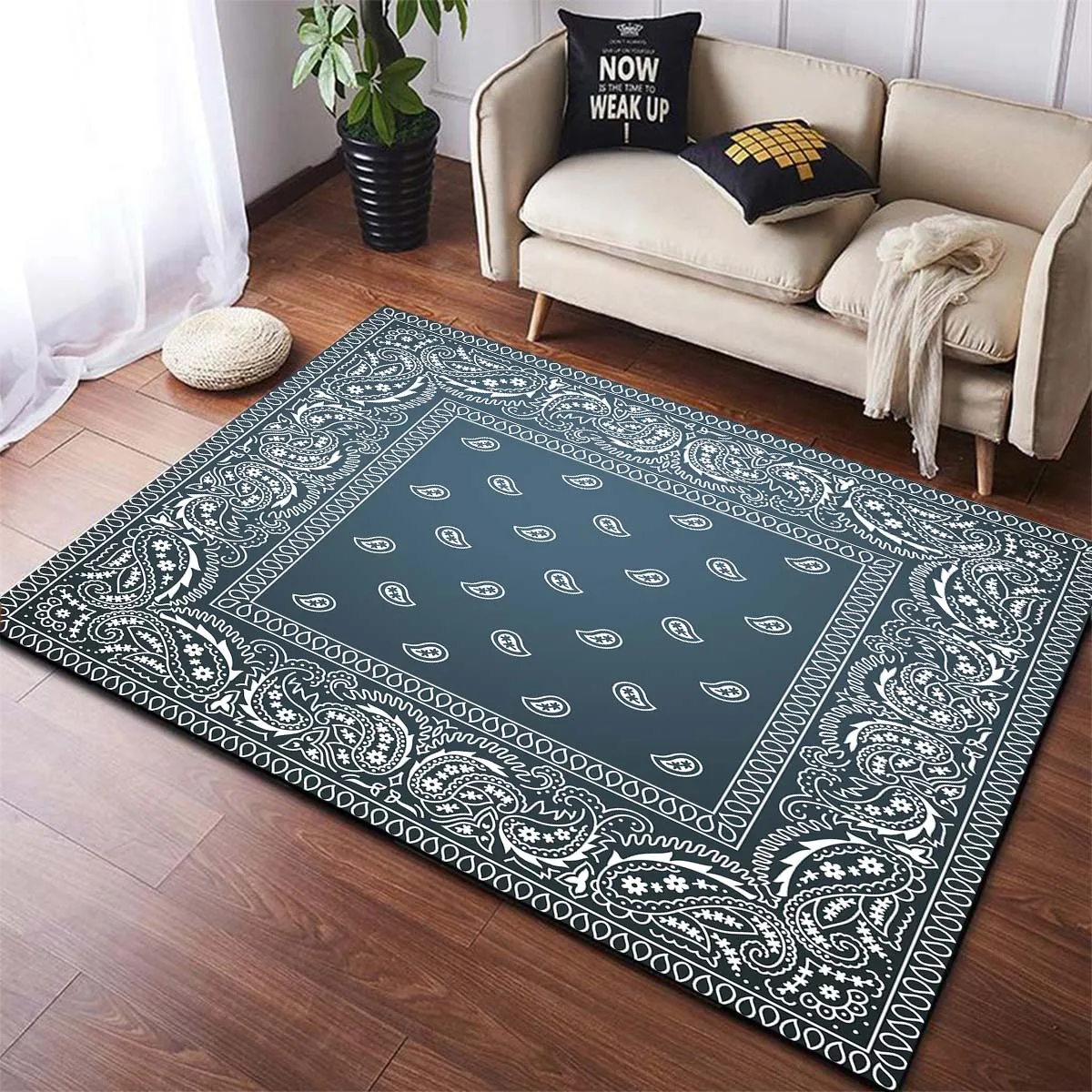 Multicolor Bandana Pattern Soft Carpet Area Rug Bathroom Floor Mat Rugs for Bedroom Carpets for Living Room Bedroom Door Mat