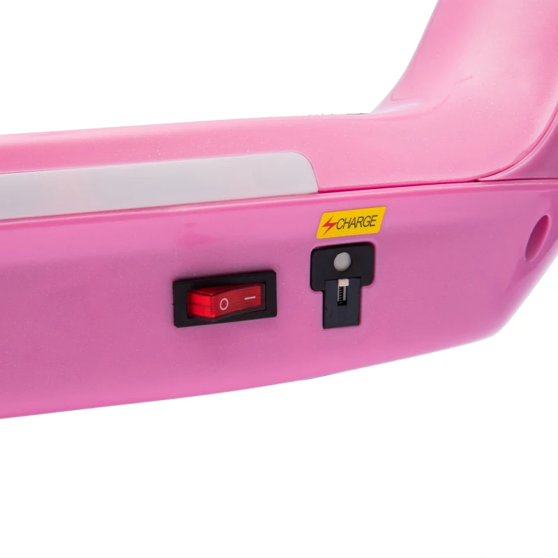 Kids Ride On Electric Scooter Longer Usage Time with Kickstand Bell Rear Brake Wider Pedal Non-Slip Handle Lights For Kids 6+