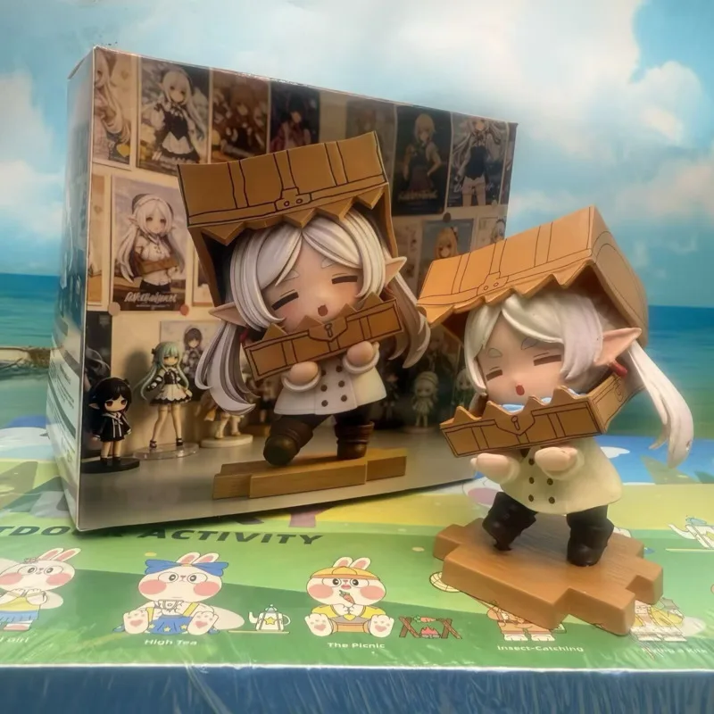 

New Frieren Beyond Journey's End Frieren 16CM Cardboard Box Chibi PVC Figure Collectible Model Toy