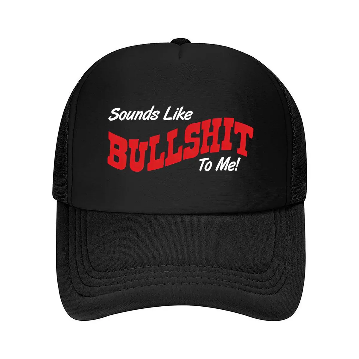 Bold _Sounds Like Bullshit to Me_ Lettering - Stylish & Trendy Duckbill Hat for Outdoor Activities,  2026 Mesh Baseball Cap